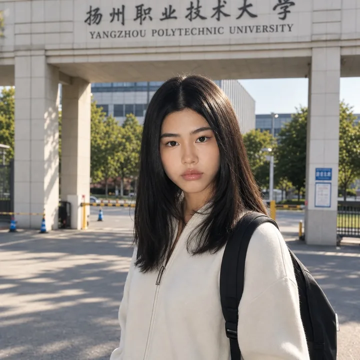 Anzhelika M. on the campus of YANGZHOU POLYTECHNIC UNIVERSITY