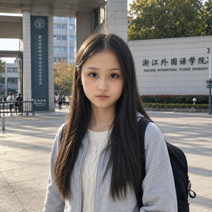 Arai K. on the campus of Zhejiang International Studies University