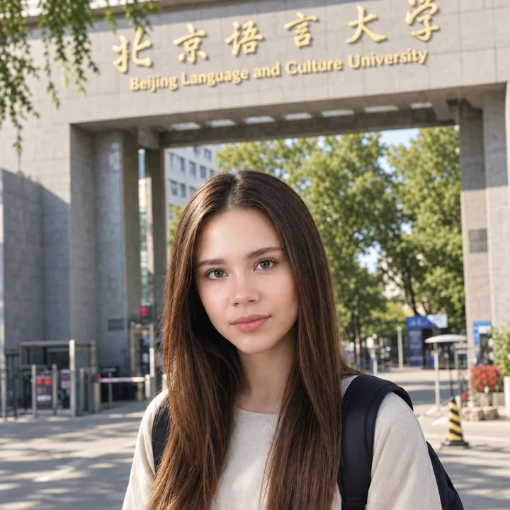 Daria B. on the campus of Beijing Language and Culture University