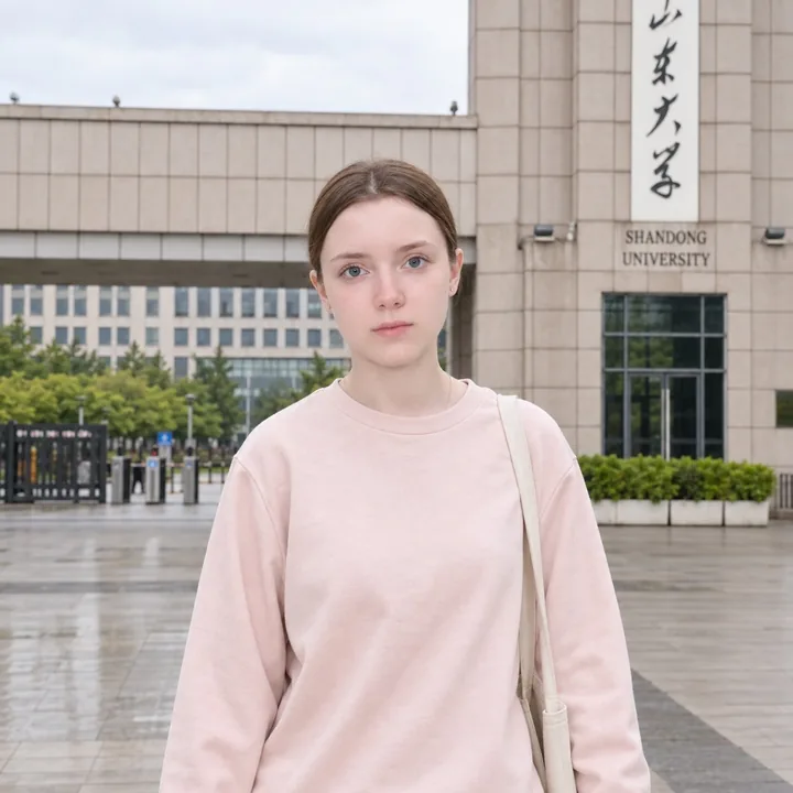 Ekaterina G. on the campus of Shandong University