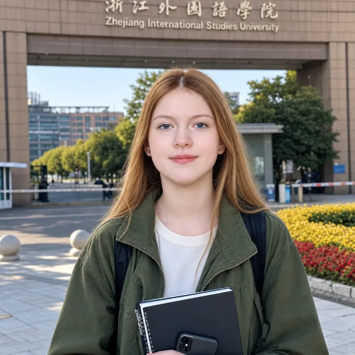 Kira G. 在 浙江外国语学院 校园