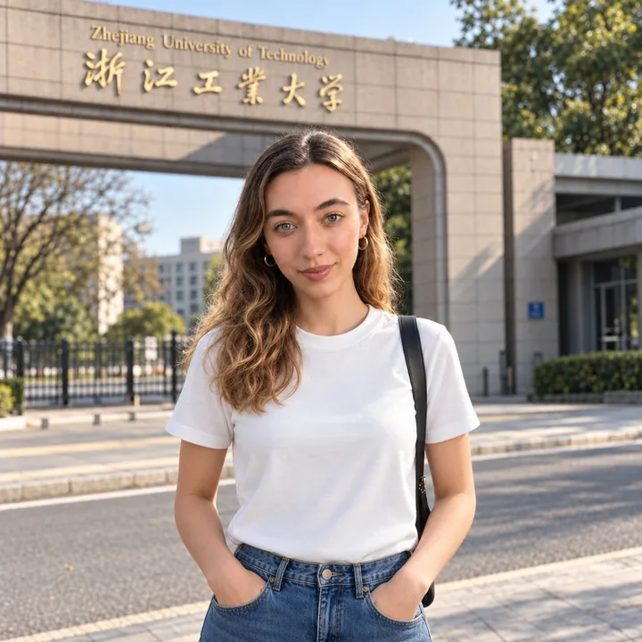 Kristina K. 在 浙江工业大学 校园