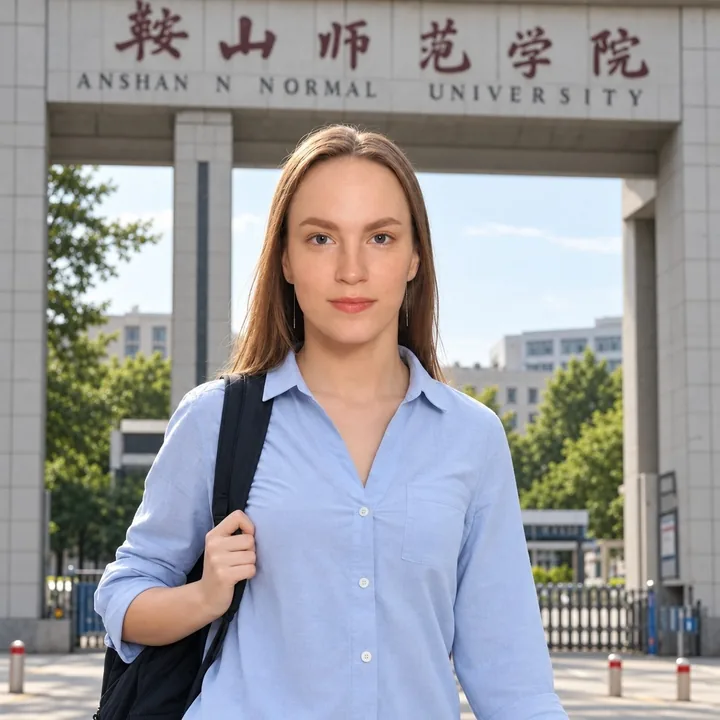 Mariia S. 在 鞍山师范学院 校园