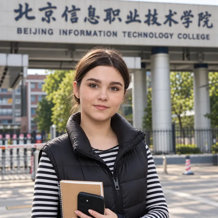 Taisiia N. 在 北京信息职业技术学院 校园