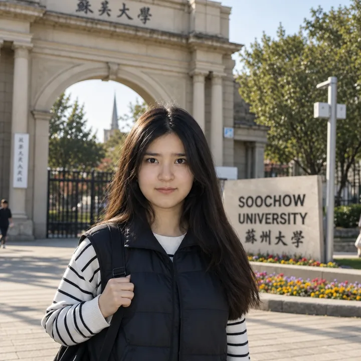 Tursunoi I. 在 苏州大学 校园
