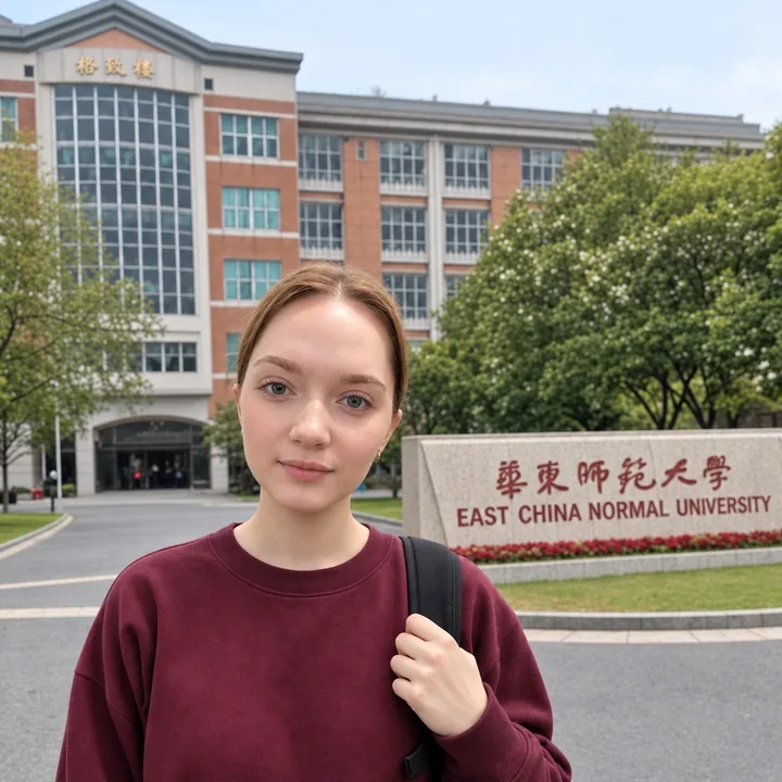 Viktoriia V. 在 华东师范大学 校园